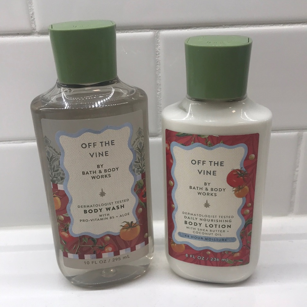 NWT!RARE!Off The Vine🍅🌼BBW Body Wash & Body Lotion
